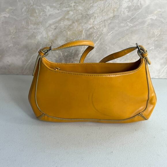 Nine West Shoulder Bag Women's Yellow Faux Leather Y2K - Picture 11 of 16
